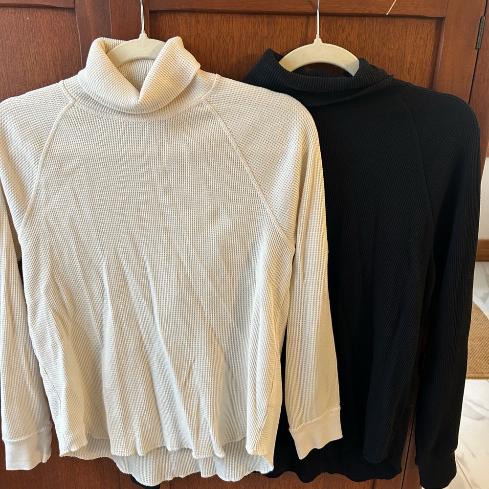 Set of Everlane Waffle Turtlenecks